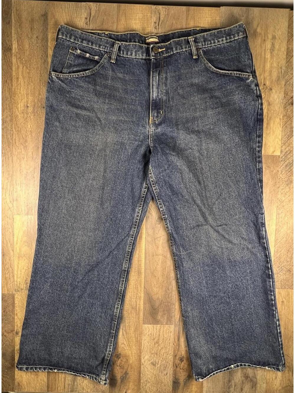 High Rise Wide Leg Vintage Steve & Barrys Jeans Denim 100% Cotton 42 x 30 Heavy.